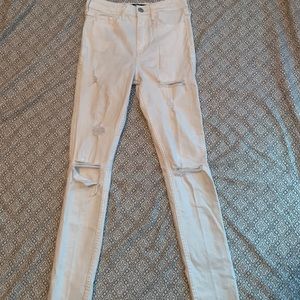 Hollister high-rise super skinny white jeans